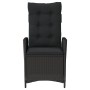 Sillón reclinable de jardín con cojines ratán sintético negro de , Sillas de jardín - Ref: Foro24-365257, Precio: 127,99 €, D...