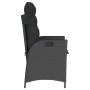 Sillón reclinable de jardín con cojines ratán sintético negro de , Sillas de jardín - Ref: Foro24-365257, Precio: 127,99 €, D...