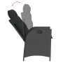 Sillón reclinable de jardín con cojines ratán sintético negro de , Sillas de jardín - Ref: Foro24-365257, Precio: 127,99 €, D...