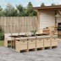 Set comedor de jardín 11 pzas con cojines ratán sintético beige de , Conjuntos de jardín - Ref: Foro24-3210574, Precio: 761,1...