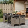 Set comedor de jardín 5 piezas con cojines ratán sintético gris de , Conjuntos de jardín - Ref: Foro24-3210536, Precio: 364,7...