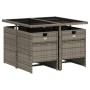 Set comedor de jardín 5 piezas con cojines ratán sintético gris de , Conjuntos de jardín - Ref: Foro24-3210536, Precio: 364,7...