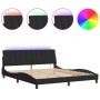Estructura de cama con luces LED terciopelo negro 180x200 cm de , Camas y somieres - Ref: Foro24-3213795, Precio: 258,66 €, D...