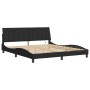 Estructura de cama con luces LED terciopelo negro 180x200 cm de , Camas y somieres - Ref: Foro24-3213795, Precio: 258,66 €, D...