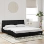 Estructura de cama con luces LED terciopelo negro 180x200 cm de , Camas y somieres - Ref: Foro24-3213795, Precio: 258,66 €, D...
