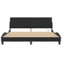 Estructura de cama con luces LED terciopelo negro 180x200 cm de , Camas y somieres - Ref: Foro24-3213795, Precio: 258,66 €, D...