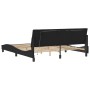 Estructura de cama con luces LED terciopelo negro 180x200 cm de , Camas y somieres - Ref: Foro24-3213795, Precio: 258,66 €, D...