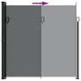 Toldo lateral retráctil negro 200x600 cm de , Sombrillas - Ref: Foro24-4004549, Precio: 125,34 €, Descuento: %