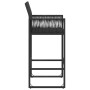 Taburetes altos de jardín 2 unidades ratán sintético negro de , Sillas de jardín - Ref: Foro24-368702, Precio: 153,36 €, Desc...