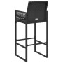 Taburetes altos de jardín 2 unidades ratán sintético negro de , Sillas de jardín - Ref: Foro24-368702, Precio: 153,36 €, Desc...