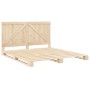 Estructura de cama con cabecero madera maciza de pino 200x200cm de , Camas y somieres - Ref: Foro24-3281555, Precio: 243,28 €...