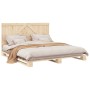 Estructura de cama con cabecero madera maciza de pino 200x200cm de , Camas y somieres - Ref: Foro24-3281555, Precio: 243,28 €...