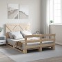 Estructura de cama con cabecero madera maciza pino 140x200 cm de , Camas y somieres - Ref: Foro24-3281576, Precio: 220,86 €, ...