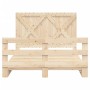Estructura de cama con cabecero madera maciza pino 140x200 cm de , Camas y somieres - Ref: Foro24-3281576, Precio: 220,86 €, ...