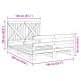 Estructura de cama con cabecero madera maciza pino 140x200 cm de , Camas y somieres - Ref: Foro24-3281576, Precio: 220,86 €, ...