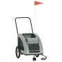 Remolque de bicicleta mascotas hierro tela Oxford gris de , Cochecitos para mascotas - Ref: Foro24-93979, Precio: 114,25 €, D...