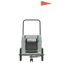 Remolque de bicicleta mascotas hierro tela Oxford gris de , Cochecitos para mascotas - Ref: Foro24-93979, Precio: 114,25 €, D...