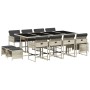 Set comedor jardín y cojines 13 pzas ratán sintético gris claro de , Conjuntos de jardín - Ref: Foro24-3278110, Precio: 658,7...