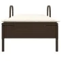 Liegestuhl mit Rädern und braunem Kunststoff-Rattankissen. von , Liegen - Ref: Foro24-368309, Preis: 171,41 €, Rabatt: %