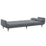 Sofá cama de 2 plazas con taburete terciopelo gris oscuro de , Sofás - Ref: Foro24-3258152, Precio: 374,60 €, Descuento: %