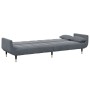 Sofá cama de 2 plazas con taburete terciopelo gris oscuro de , Sofás - Ref: Foro24-3258152, Precio: 381,27 €, Descuento: %
