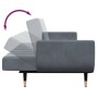 Sofá cama de 2 plazas con taburete terciopelo gris oscuro de , Sofás - Ref: Foro24-3258152, Precio: 381,27 €, Descuento: %