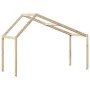 Solid pine wood children's bed canopy 213x95.5x144.5 cm by , Accessories for beds and slatted bases - Ref: Foro24-846934, Pri...