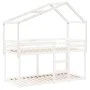 Techo de cama infantil madera maciza blanco 203x95,5x142 cm de , Accesorios para camas y somieres - Ref: Foro24-846941, Preci...