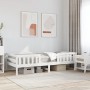 Estructura de cama madera maciza de pino blanco 90x200 cm de , Camas y somieres - Ref: Foro24-846974, Precio: 157,22 €, Descu...