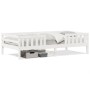 Estructura de cama madera maciza de pino blanco 75x190 cm de , Camas y somieres - Ref: Foro24-846983, Precio: 99,64 €, Descue...