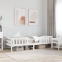 Estructura de cama madera maciza de pino blanco 75x190 cm de , Camas y somieres - Ref: Foro24-846983, Precio: 99,64 €, Descue...