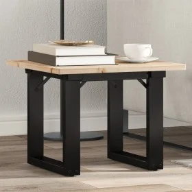 Mesa de centro marco O madera maciza pino y hierro 50x50x35 cm de , Mesas de centro - Ref: Foro24-3282659, Precio: 59,04 €, D...