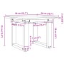 Mesa de centro marco O madera maciza pino y hierro 50x50x35 cm de , Mesas de centro - Ref: Foro24-3282659, Precio: 59,98 €, D...
