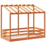 Cama infantil con techo madera maciza pino marrón 80x160 cm de , Camas y somieres - Ref: Foro24-847014, Precio: 119,66 €, Des...