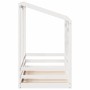 Cama infantil con techo madera maciza pino blanco 70x140 cm de , Camas y somieres - Ref: Foro24-847016, Precio: 109,32 €, Des...