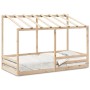 Cama infantil con techo madera maciza pino 90x200 cm de , Camas y somieres - Ref: Foro24-847000, Precio: 150,31 €, Descuento: %