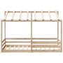 Cama infantil con techo madera maciza pino 90x200 cm de , Camas y somieres - Ref: Foro24-847000, Precio: 150,31 €, Descuento: %
