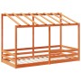 Cama infantil con techo madera maciza pino marrón 90x200 cm de , Camas y somieres - Ref: Foro24-847002, Precio: 130,41 €, Des...
