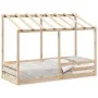 Children's bed with solid pine wood roof 75x190 cm by , Beds and slatted bases - Ref: Foro24-847009, Price: 104,21 €, Discoun...