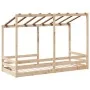 Children's bed with solid pine wood roof 75x190 cm by , Beds and slatted bases - Ref: Foro24-847009, Price: 104,21 €, Discoun...