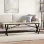 Mesa de centro marco X madera maciza pino y hierro 160x40x45 cm de , Mesas de centro - Ref: Foro24-3282690, Precio: 84,77 €, ...