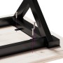 Mesa de centro marco X madera maciza pino y hierro 160x40x45 cm de , Mesas de centro - Ref: Foro24-3282690, Precio: 84,77 €, ...