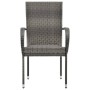 Sillas de jardín apilables 6 unidades ratán sintético gris de vidaXL, Sillas de jardín - Ref: Foro24-310088, Precio: 275,89 €...