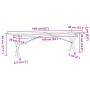Mesa de centro marco X madera maciza pino y hierro 160x40x45 cm de , Mesas de centro - Ref: Foro24-3282690, Precio: 84,77 €, ...