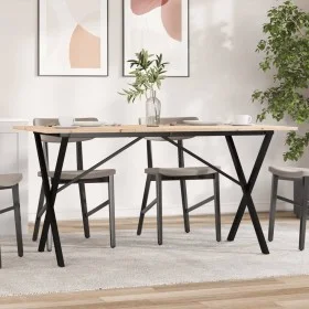 Esstisch mit massivem Kiefernholz- und Eisenrahmen 160x80x75cm. von , Küchen- und Esstische - Ref: Foro24-3282699, Preis: 115...