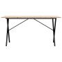 Mesa de comedor marco X madera maciza pino y hierro 160x80x75cm de , Mesas de cocina y de comedor - Ref: Foro24-3282699, Prec...