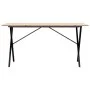 Mesa de comedor marco X madera maciza pino y hierro 160x80x75cm de , Mesas de cocina y de comedor - Ref: Foro24-3282699, Prec...