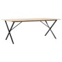 Mesa comedor marco X madera maciza pino y hierro 200x100x75 cm de , Mesas de cocina y de comedor - Ref: Foro24-3282701, Preci...