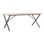 Mesa comedor marco X madera maciza pino y hierro 200x100x75 cm de , Mesas de cocina y de comedor - Ref: Foro24-3282701, Preci...
