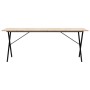 Mesa comedor marco X madera maciza pino y hierro 200x100x75 cm de , Mesas de cocina y de comedor - Ref: Foro24-3282701, Preci...